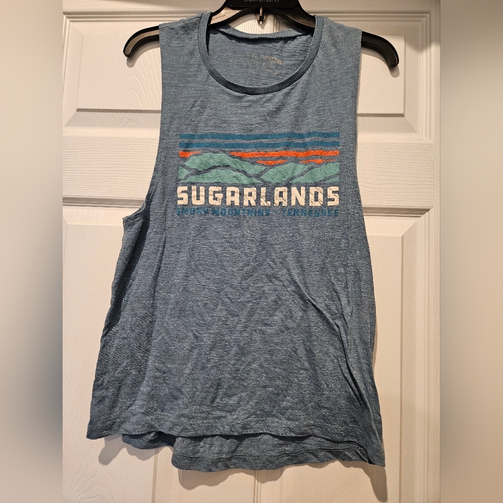 Blue Sugarlands Moonshine Tank Top